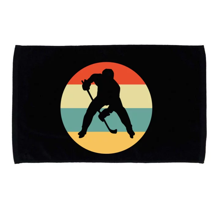 Retro Vintage Ice Hockey Microfiber Hand Towel