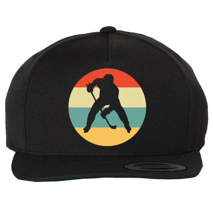 Retro Vintage Ice Hockey Wool Snapback Cap