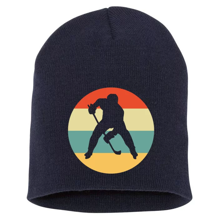 Retro Vintage Ice Hockey Short Acrylic Beanie