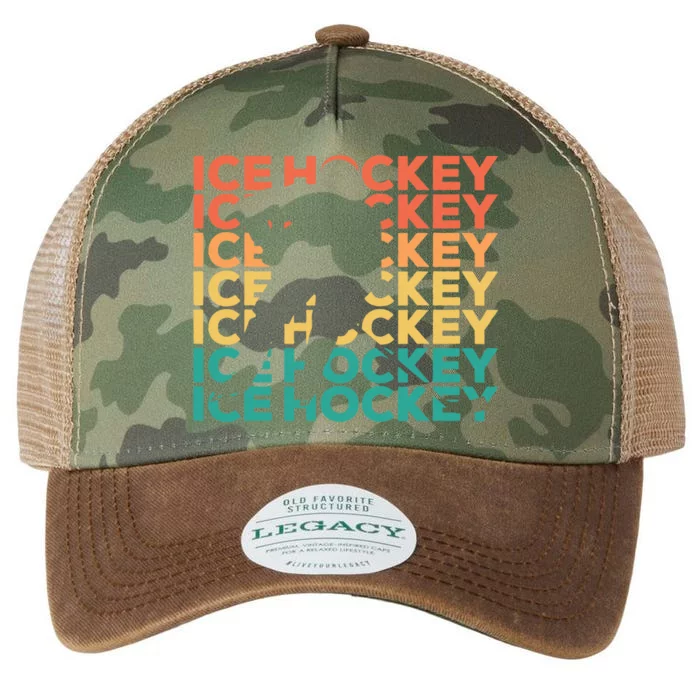 Retro Vintage Ice Hockey Gift For Ice Hockey Players Legacy Tie Dye Trucker Hat