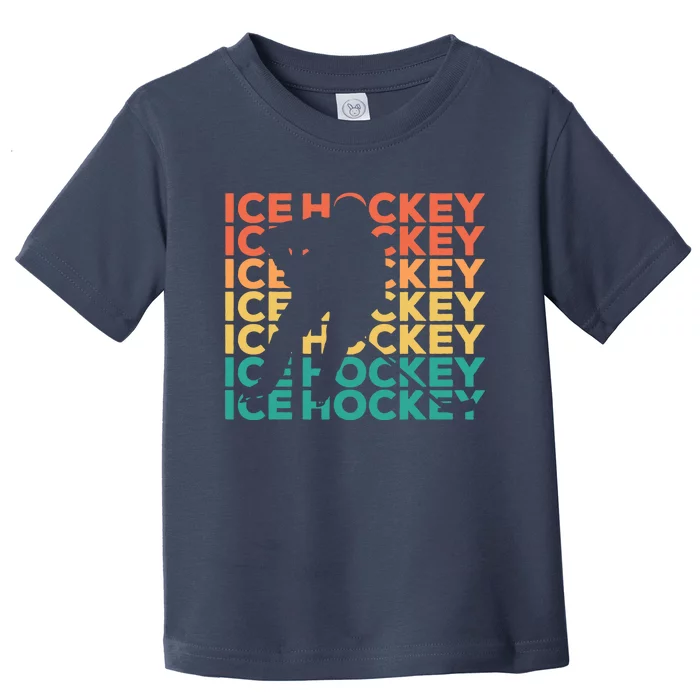 Retro Vintage Ice Hockey Gift For Ice Hockey Players Toddler T-Shirt