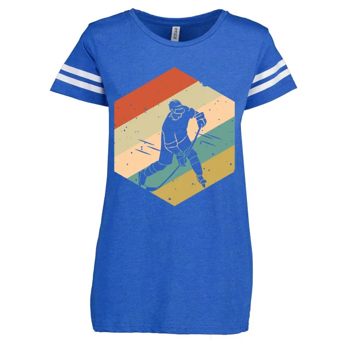 Retro Vintage Ice Hockey And Gift Enza Ladies Jersey Football T-Shirt