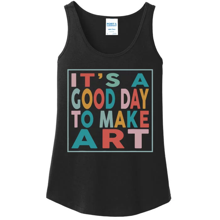 Retro Vintage Its A Good Day To Make Art Ladies Essential Tank