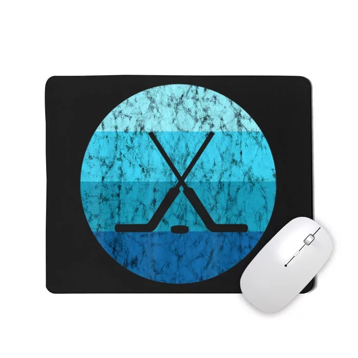 Retro Vintage Ice Hockey Sticks Play Hockey Gift Mousepad