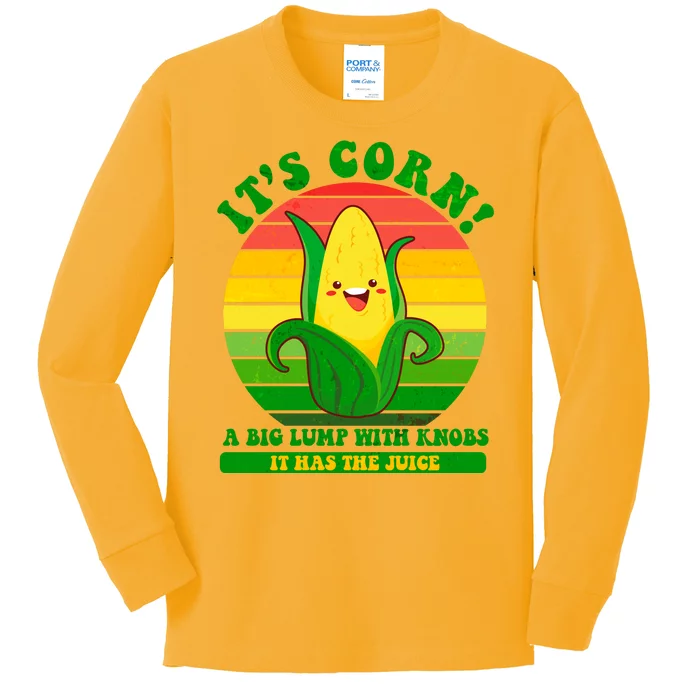 Retro Vintage It's Corn A Lump With Knobs Kids Long Sleeve Shirt