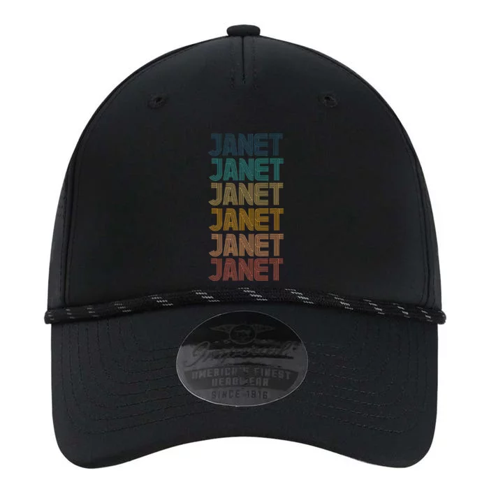 Retro Vintage Janet Classic Name Cool 80s 90s Performance The Dyno Cap