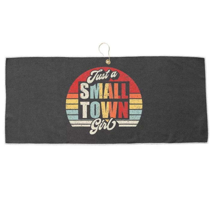 Retro Vintage Just A Small Town Girl Large Microfiber Waffle Golf Towel