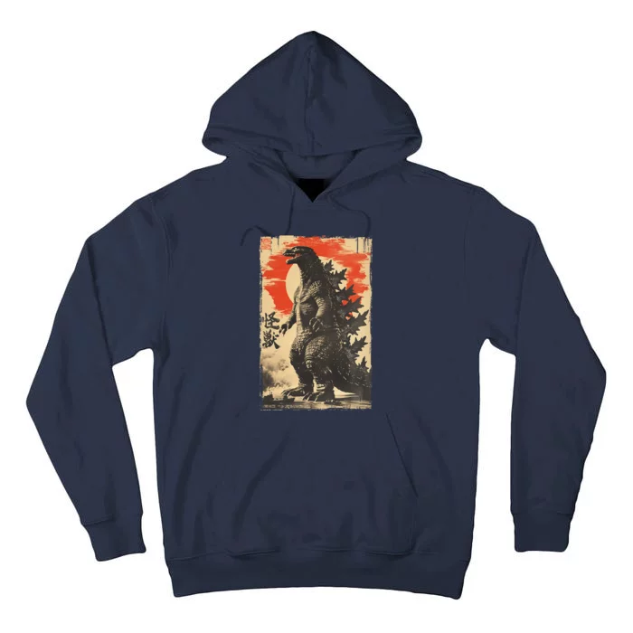 Retro Vintage Japanese Art Legendary Rare Kaiju Tall Hoodie