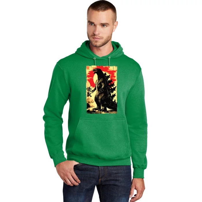 Retro Vintage Japanese Art Legendary Rare Kaiju Hoodie