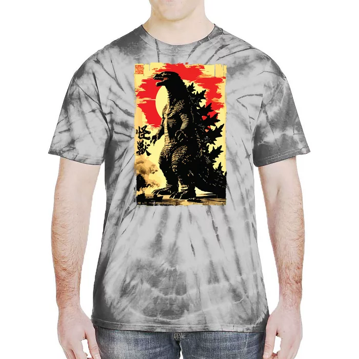 Retro Vintage Japanese Art Legendary Rare Kaiju Tie-Dye T-Shirt