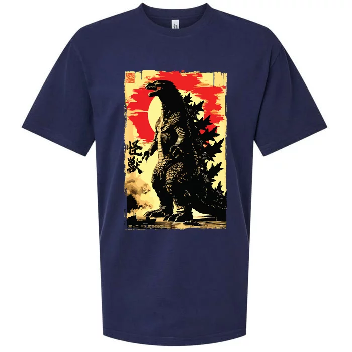 Retro Vintage Japanese Art Legendary Rare Kaiju Sueded Cloud Jersey T-Shirt