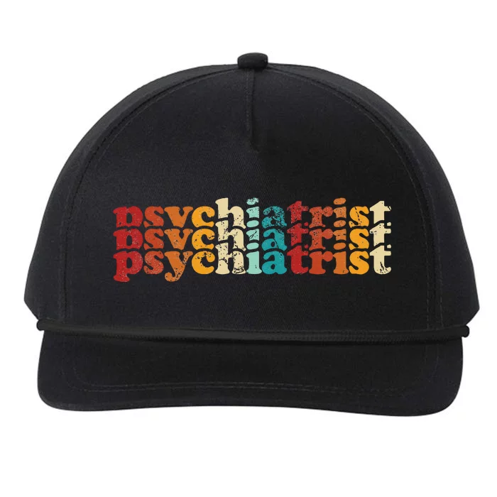 Retro Vintage Job Title Psychiatrist Snapback Five-Panel Rope Hat