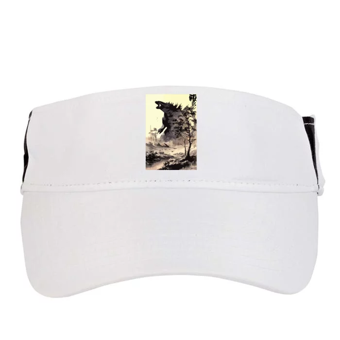 Retro Vintage Japanese Art Legendary Rare Kaiju Calligraphy Adult Drive Performance Visor