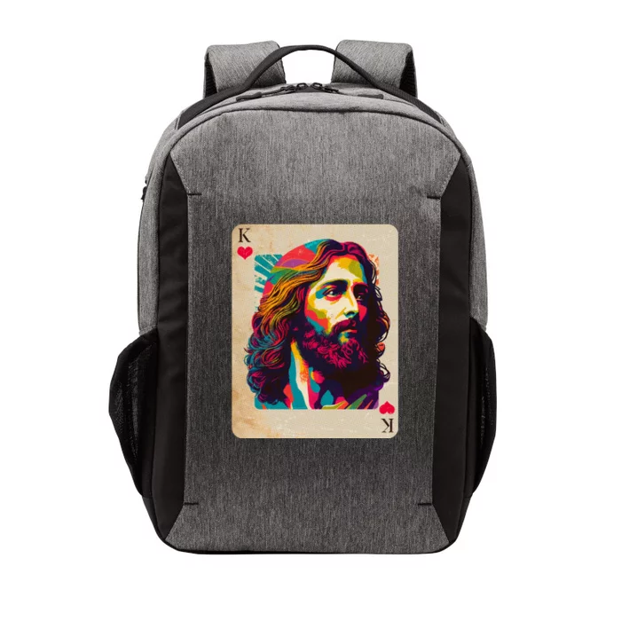 Retro Vintage Jesus Is King Of Kings Playing Card Vector Backpack