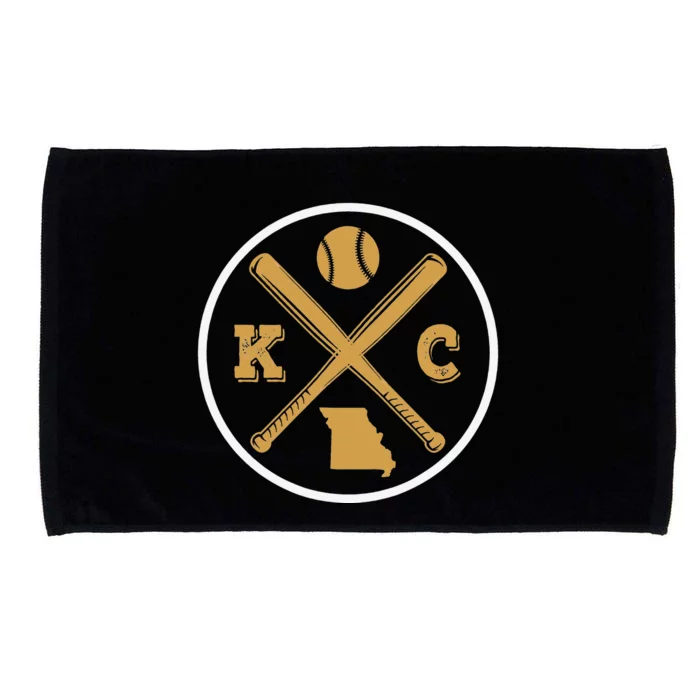 Retro Vintage Kansas City Baseball Emblem Microfiber Hand Towel