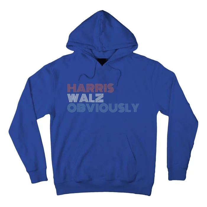 Retro Vintage Kamala Walz Obviously 2024 Harris Waltz 2024 Gift Tall Hoodie