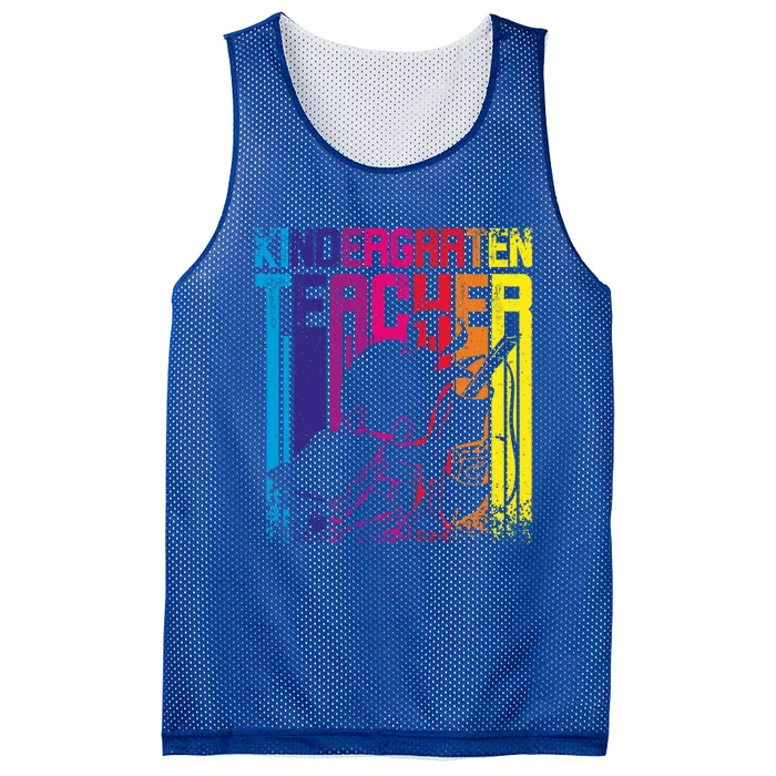 Retro Vintage Kindergarten Teacher Gift Mesh Reversible Basketball Jersey Tank