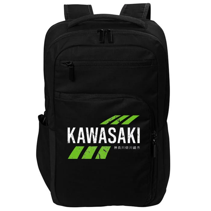 Retro Vintage Kawasaki Green City Impact Tech Backpack