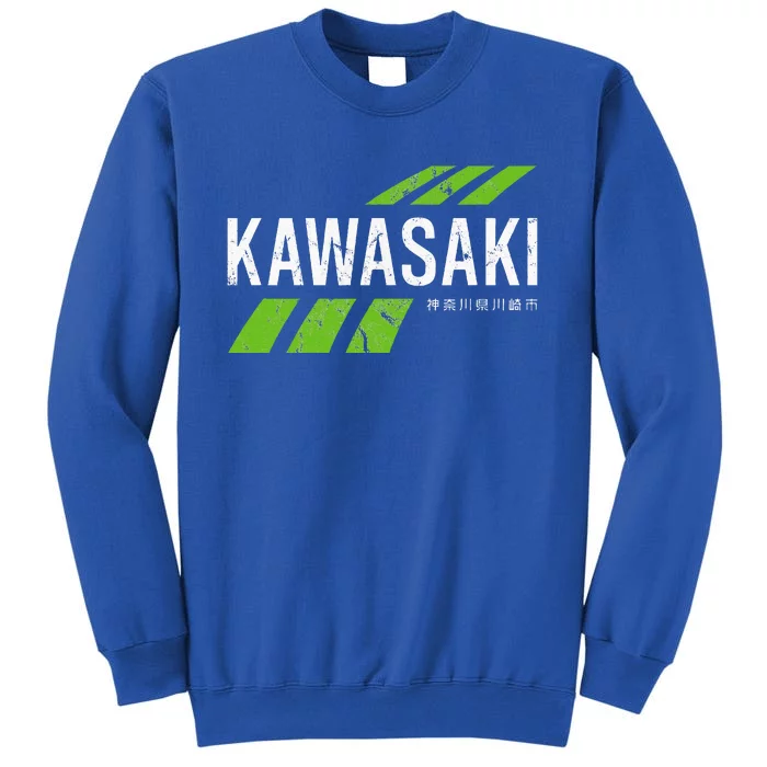 Retro Vintage Kawasaki Green City Tall Sweatshirt