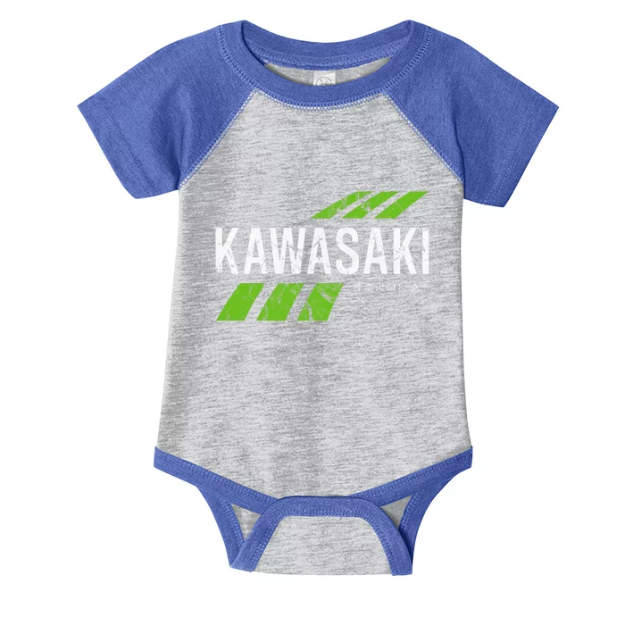 Retro Vintage Kawasaki Green City Infant Baby Jersey Bodysuit