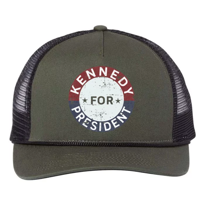 RFK Vintage kennedy for president JFK American Retro Rope Trucker Hat Cap