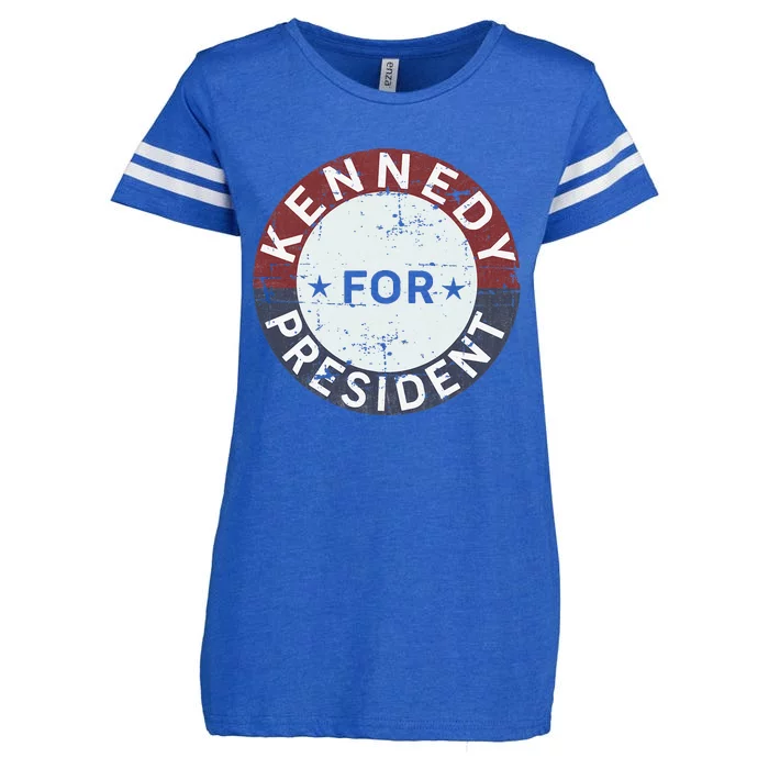 RFK Vintage kennedy for president JFK American Enza Ladies Jersey Football T-Shirt