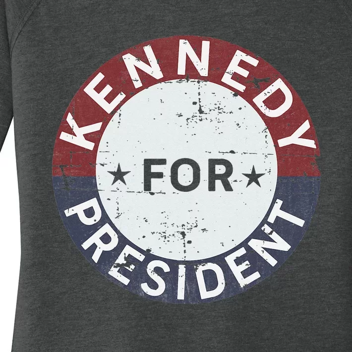 RFK Vintage kennedy for president JFK American Women's Perfect Tri Tunic Long Sleeve Shirt