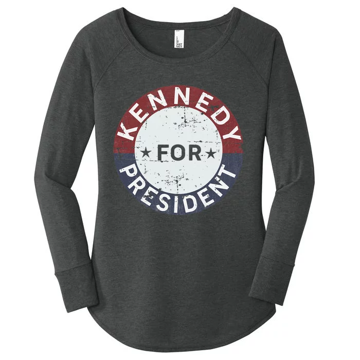 RFK Vintage kennedy for president JFK American Women's Perfect Tri Tunic Long Sleeve Shirt