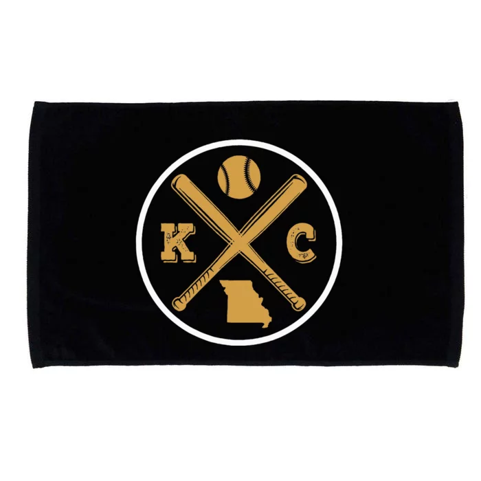 Retro Vintage Kansas City Baseball Emblem Microfiber Hand Towel