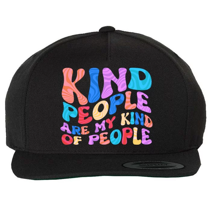 Retro Vintage Kind People Are My Kind Of People Wool Snapback Cap