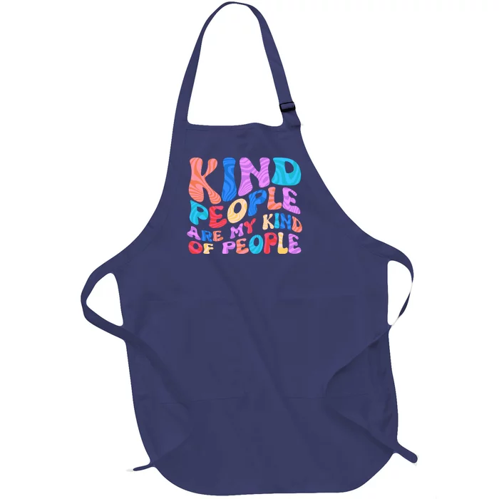 Retro Vintage Kind People Are My Kind Of People Full-Length Apron With Pocket