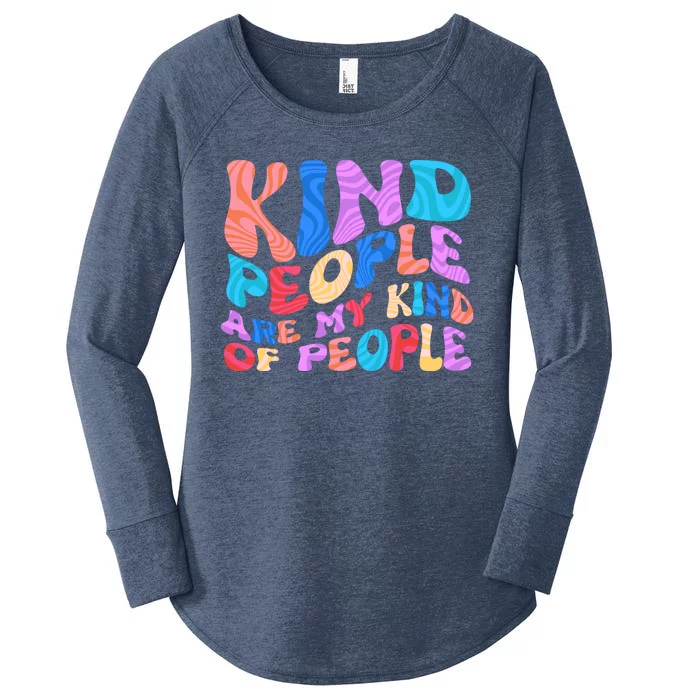 Retro Vintage Kind People Are My Kind Of People Women's Perfect Tri Tunic Long Sleeve Shirt