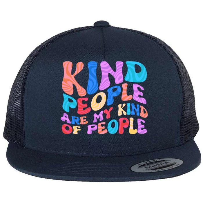 Retro Vintage Kind People Are My Kind Of People Flat Bill Trucker Hat