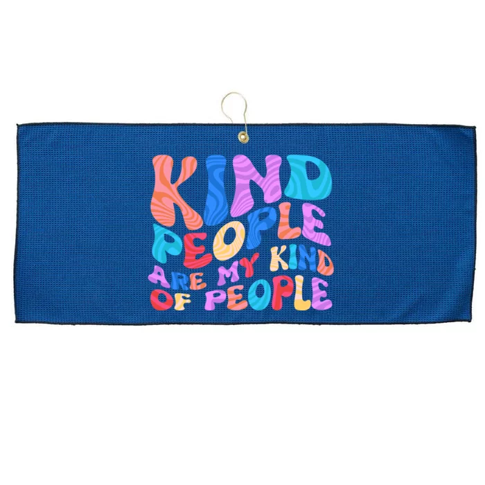 Retro Vintage Kind People Are My Kind Of People Large Microfiber Waffle Golf Towel