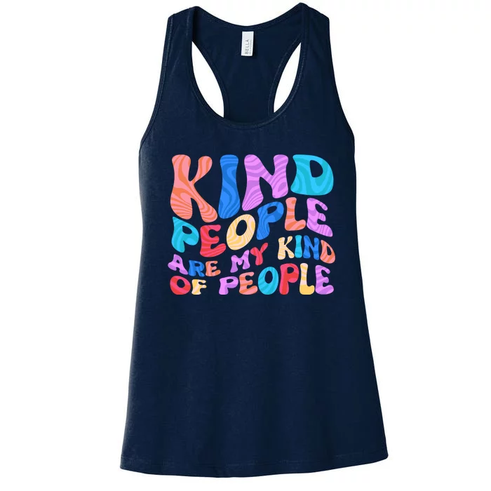 Retro Vintage Kind People Are My Kind Of People Women's Racerback Tank