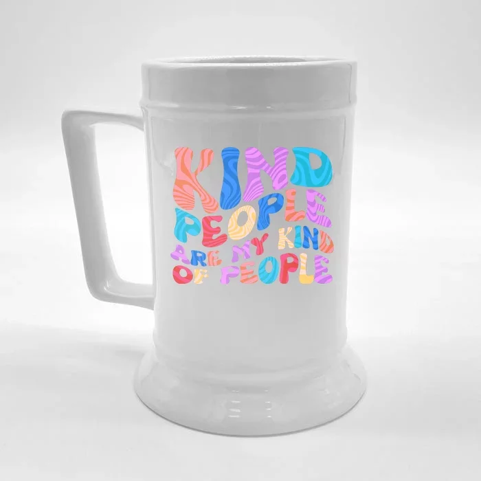 Retro Vintage Kind People Are My Kind Of People Front & Back Beer Stein