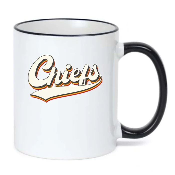 Retro Chiefs Fan Logo Black Color Changing Mug