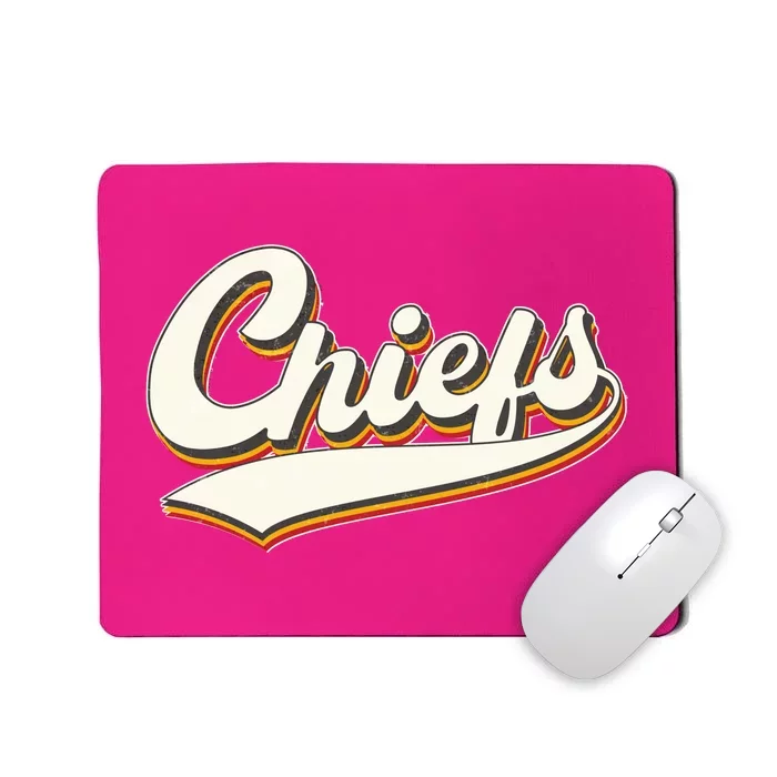 Retro Chiefs Fan Logo Mousepad