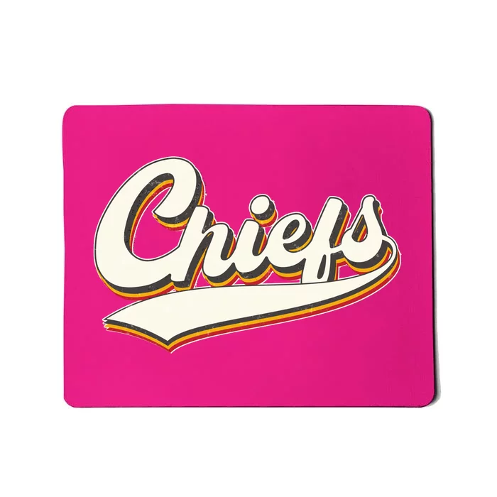 Retro Chiefs Fan Logo Mousepad