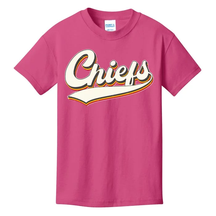 Retro Chiefs Fan Logo Kids T-Shirt