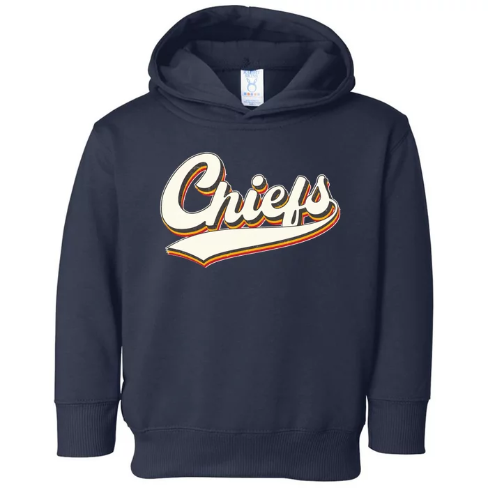 Retro Chiefs Fan Logo Toddler Hoodie