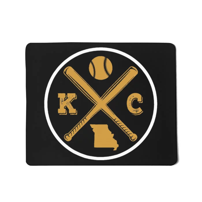 Retro Vintage Kansas City Baseball Emblem Mousepad