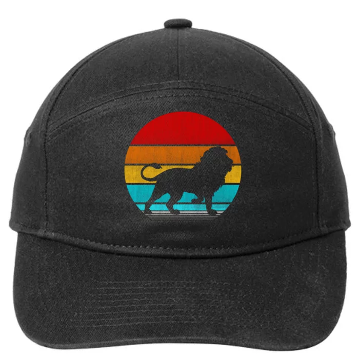 Retro Vintage Lion 7-Panel Snapback Hat