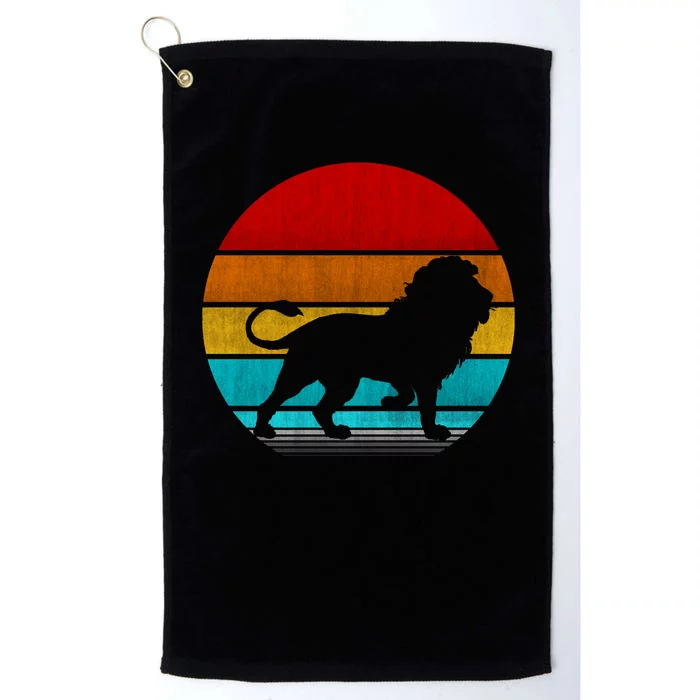 Retro Vintage Lion Platinum Collection Golf Towel