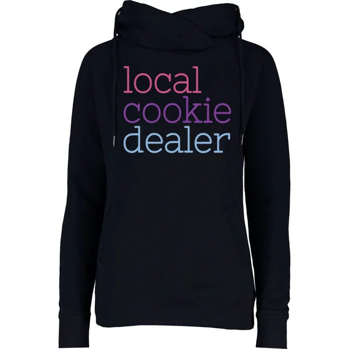 Retro Vintage Local Cookie Dealer Funny Baking Cookie Lover Womens Funnel Neck Pullover Hood