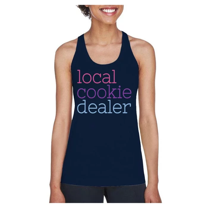 Retro Vintage Local Cookie Dealer Funny Baking Cookie Lover Women's Racerback Tank