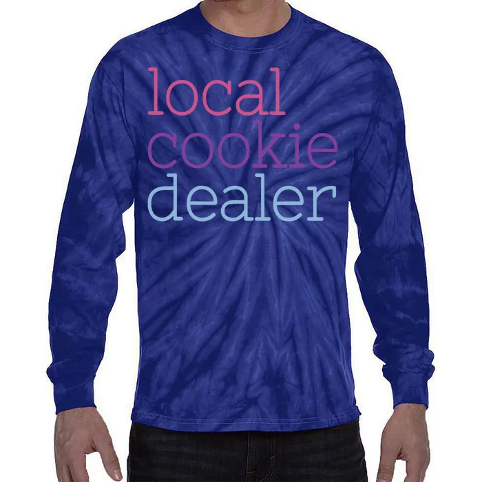 Retro Vintage Local Cookie Dealer Funny Baking Cookie Lover Tie-Dye Long Sleeve Shirt