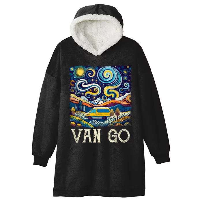 Retro Van Life Vintage Van Dwellers Vanlife Nomads Hooded Wearable Blanket