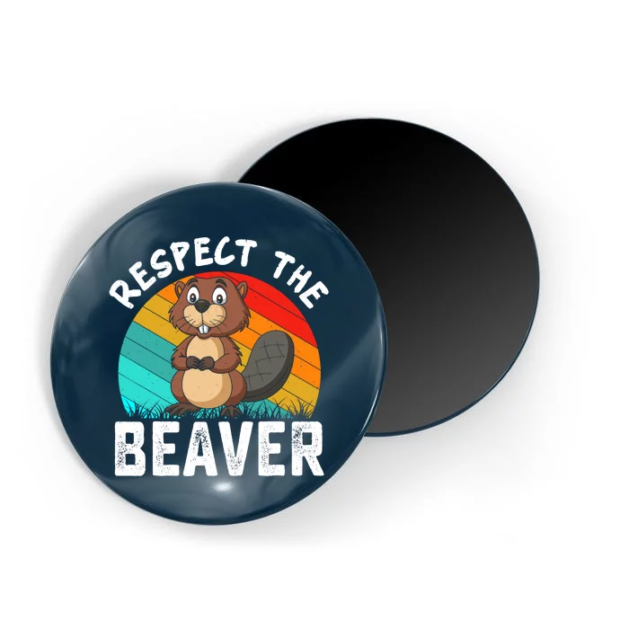 Retro Vintage Love Beavers Magnet