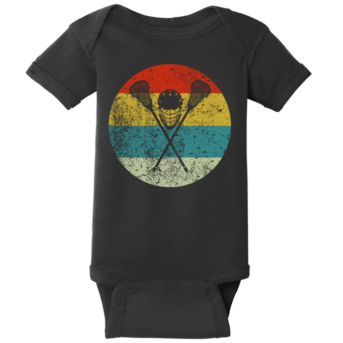 Retro Vintage Lacrosse Baby Bodysuit